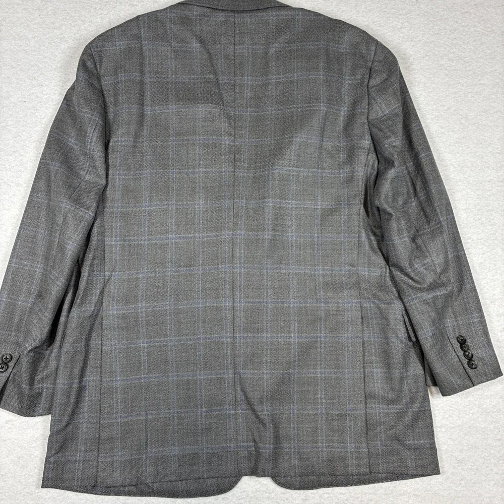 Brooks Brothers Regent Sit Jacket Unstructure 44R Gray Windowpane Reda Wool FLAW
